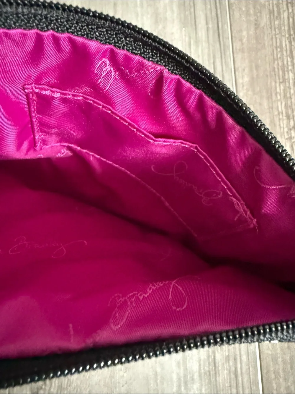 Vera Bradley Limited Edition Double Take Zip Pouch in Cranberry Magenta NWT